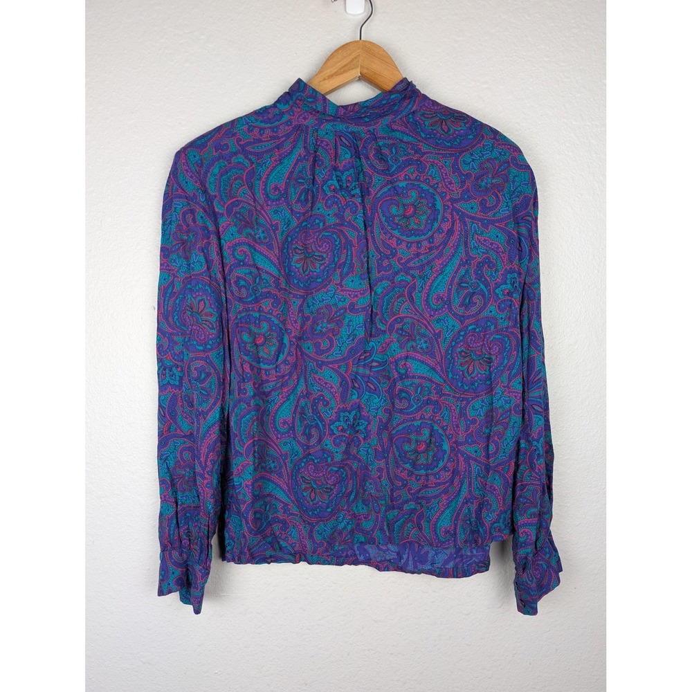 Vintage Pendleton Country Sophisticates Shirt Womens 10P Purple Paisley‎ 80s